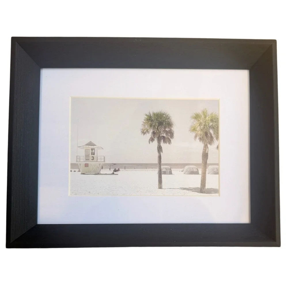 Umbra Black Wood Picture Frame with 7 Interchangeable Art Prints Modern Decor